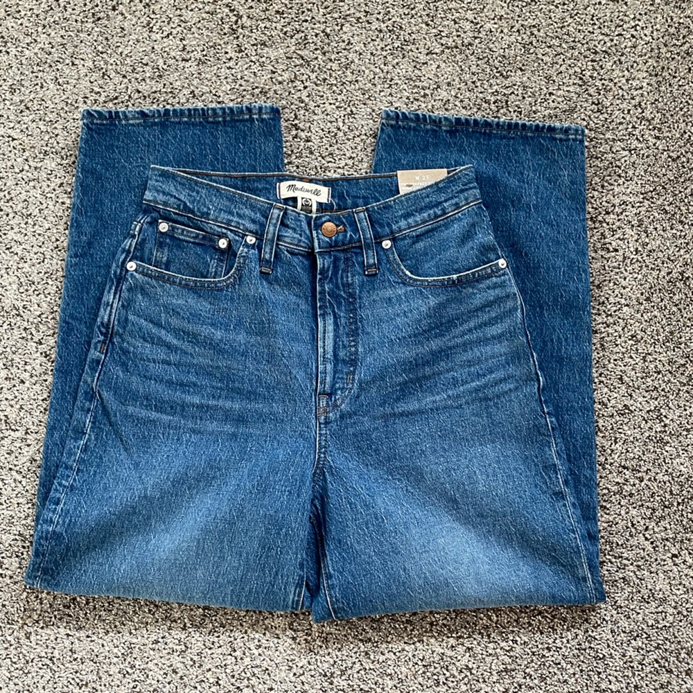 NWT Madewell the perfect vintage wide leg cropped jean